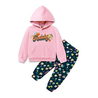 Arshiner Little Girl Outfits Toddler Girl Clothes Hoodie Sweatshirt With Pocket And Long Pants