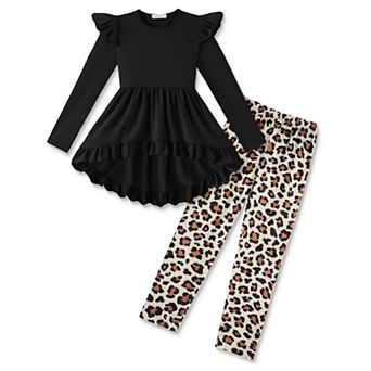 Arshiner Toddler Girl Clothes Long Sleeve Pullover Tops And Leggings Fall Winter Outfit Set