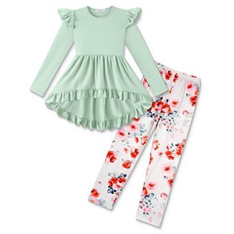 Arshiner Toddler Girl Clothes Long Sleeve Pullover Tops And Leggings Fall Winter Outfit Set