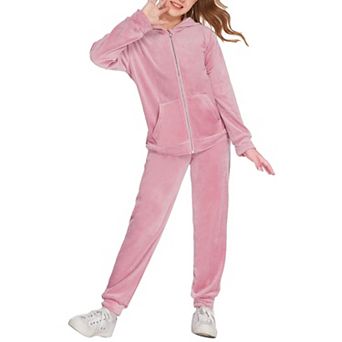 Arshiner Girls Tracksuit Set Full Zip Hoodie Sweatshirt Long Sweatpants Sweatsuit Sportwear