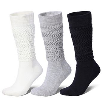 Women Merino Slouch Boot Socks 3 Pack Soft Warm Cozy Casual Wear