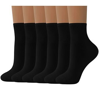Women Soft Cotton Mini Crew Socks Breathable Stay Put Reinforced Casual Wear