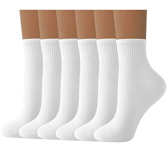 Women Soft Cotton Mini Crew Socks Breathable Stay Put Reinforced Casual Wear