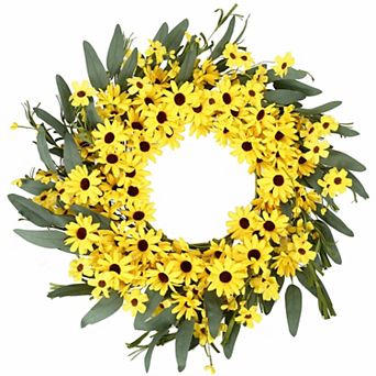Sunflower Daisy Wreath for Door