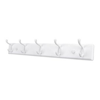 Wooden Wall Hook Rack Black 5 Hooks Heavy Duty Wood Coat Hanger Organizer for Entryway Bedroom