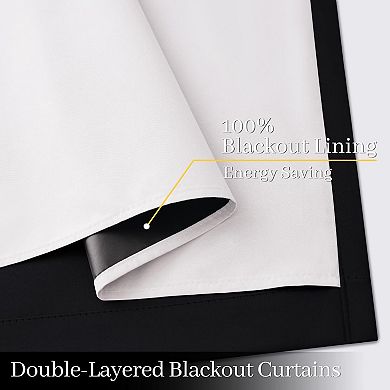 Blackout Curtain Panels 84" 2 Pack 40" Wide Thermal Insulated Light Blocking Drapes with Grommets
