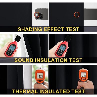 Blackout Curtain Panels 84" 2 Pack 40" Wide Thermal Insulated Light Blocking Drapes with Grommets