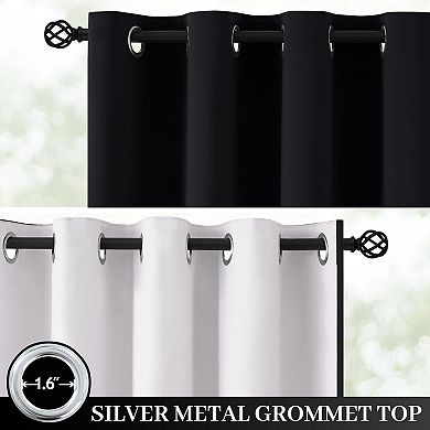 Blackout Curtain Panels 84" 2 Pack 40" Wide Thermal Insulated Light Blocking Drapes with Grommets