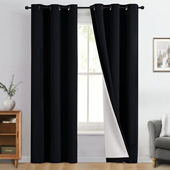 Blackout Curtain Panels 84" 2 Pack 40" Wide Thermal Insulated Light Blocking Drapes with Grommets