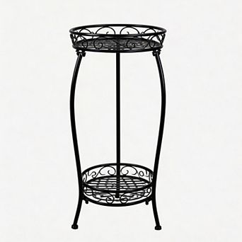 2 tier Round Metal Stand