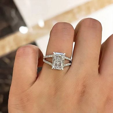 Women's 4 Prong Set Brilliant Cut Cubic Zirconia Wedding Ring