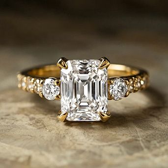 Classic 4-Prong Zirconia Engagement Rings for Women Elegant Wedding Ring