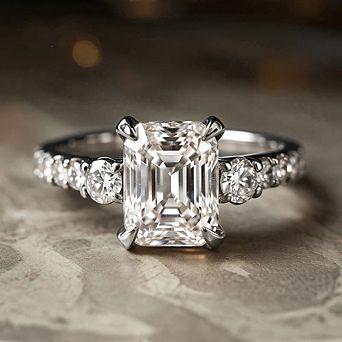 Classic 4-Prong Zirconia Engagement Rings for Women Elegant Wedding Ring