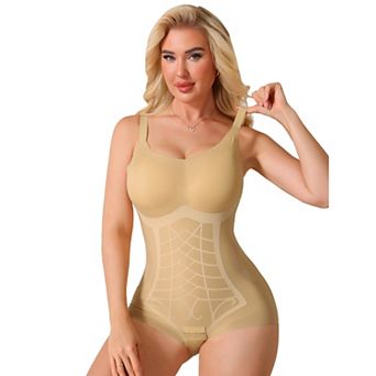 Seamless Shapewear Bodysuit for Women Tummy Control Waist Cincher Brief Bodyshaper