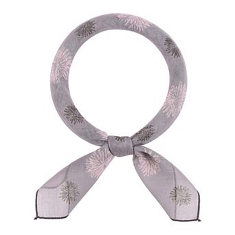Women's Flowers Scarf Pastoral Square Lightweight Neckerchief Head Wrap Headhand for Travel Holiday