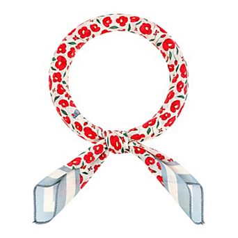 Women's Flowers Scarf Pastoral Square Lightweight Neckerchief Head Wrap Headhand for Travel Holiday