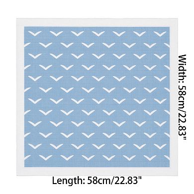 Women's Seagull Scarf Square Fresh Pastoral Style Neckerchief Head Wrap Bandanas