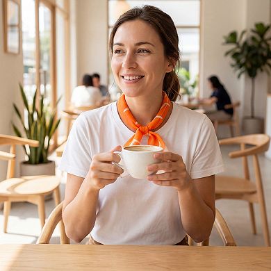 Women's Seagull Scarf Square Fresh Pastoral Style Neckerchief Head Wrap Bandanas