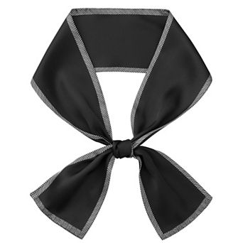 Women's Contrast Color Scarf Skinny Long Hair Ribbon Handbag Handle Wrap Scarves Neckerchief