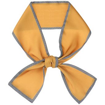 Women's Contrast Color Scarf Skinny Long Hair Ribbon Handbag Handle Wrap Scarves Neckerchief