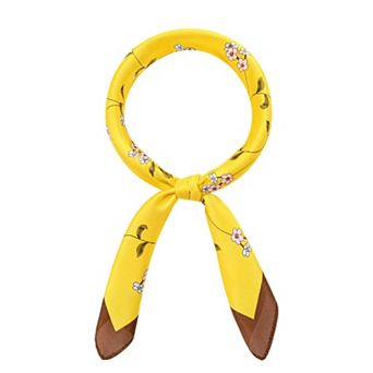 Women's Elegant Prints Scarf Square Silky Satin Headhand Head Wrap Professional Scarves