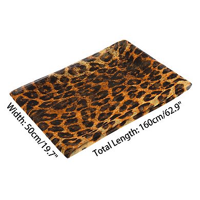 Women's Leopard Print Chiffon Scarf Retro Long Lightweight Neckerchief Head Wrap Bandanas
