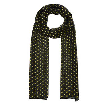 Women's Polka Dots Vintage Scarf Chiffon Long Lightweight Neckerchief Head Wrap for Travel