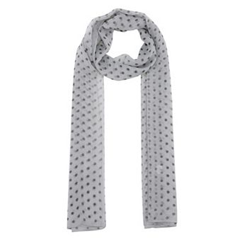 Women's Polka Dots Vintage Scarf Chiffon Long Lightweight Neckerchief Head Wrap for Travel