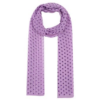 Women's Polka Dots Vintage Scarf Chiffon Long Lightweight Neckerchief Head Wrap for Travel
