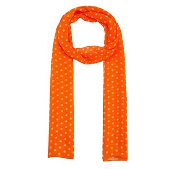 Women's Polka Dots Vintage Scarf Chiffon Long Lightweight Neckerchief Head Wrap for Travel