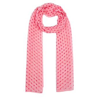 Women's Polka Dots Vintage Scarf Chiffon Long Lightweight Neckerchief Head Wrap for Travel