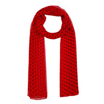 Women's Polka Dots Vintage Scarf Chiffon Long Lightweight Neckerchief Head Wrap for Travel
