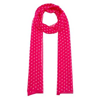 Women's Polka Dots Vintage Scarf Chiffon Long Lightweight Neckerchief Head Wrap for Travel