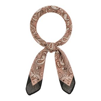 Women's Floral Vintage Scarf, Larger Square Cotton Cashew Flowers Head Wrap Bandanas Scarves