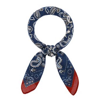 Women's Floral Vintage Scarf, Larger Square Cotton Cashew Flowers Head Wrap Bandanas Scarves