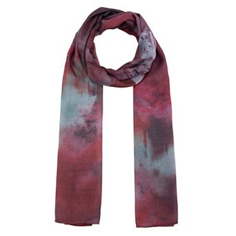 Women's Tie-dye Gradient Scarf Chiffon Long Lightweight Head Wrap for Travel Holiday