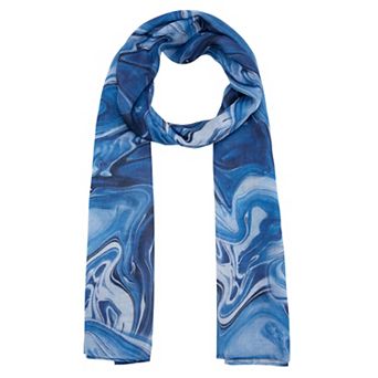 Women's Tie-dye Gradient Scarf Chiffon Long Lightweight Head Wrap for Travel Holiday