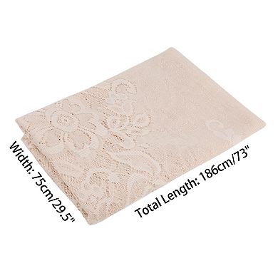 Women's Lace Triangular Scarf Solid Carved Wraps Head Bandanas for Banquet Party