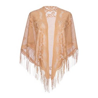 Women's Lace Triangular Scarf Solid Carved Wraps Head Bandanas for Banquet Party
