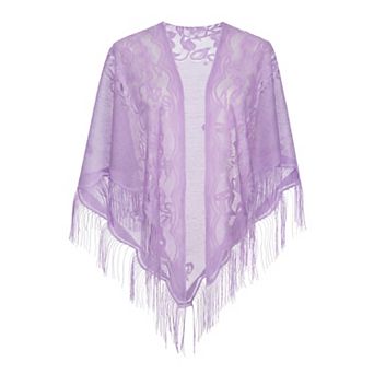 Women's Lace Triangular Scarf Solid Carved Wraps Head Bandanas for Banquet Party