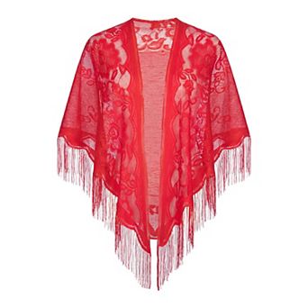 Women's Lace Triangular Scarf Solid Carved Wraps Head Bandanas for Banquet Party