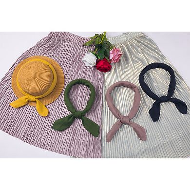 Women's Solid Cotton Scarf Retro Square Multicolored Neckerchief Head Scarves for Spring and Autumn