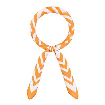 Women's Geometric Check Scarf Square Silky Satin Neckerchief Head Wrap Bandanas for Banquet Travel
