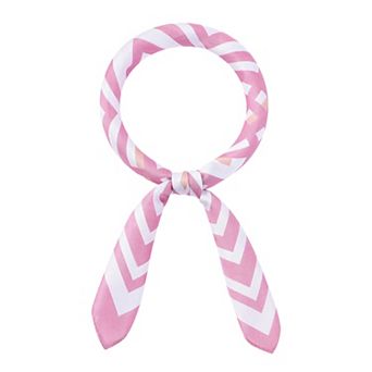 Women's Geometric Check Scarf Square Silky Satin Neckerchief Head Wrap Bandanas for Banquet Travel