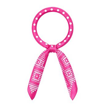 Women's Polka Dots Scarf Retro Square Geometric Silky Satin Head Wrap Bandanas Neck Scarves
