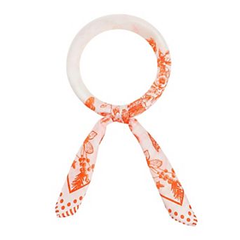 Women's Floral and Bird Pattern Silk Scarf Elegant Square Neckerchief Head Wrap for Travel Party