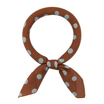 Women's Retro Polka Dots Printed Square Scarf Small Blended Cotton Gauze Headscarf Neckerchief