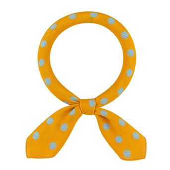 Women's Retro Polka Dots Printed Square Scarf Small Blended Cotton Gauze Headscarf Neckerchief