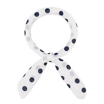 Women's Retro Polka Dots Printed Square Scarf Small Blended Cotton Gauze Headscarf Neckerchief