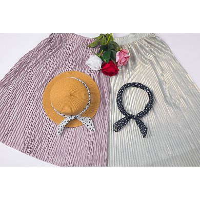 Women's Leopard Printed Small Square Scarves Blended Cotton Gauze Headscarf Neckerchief
